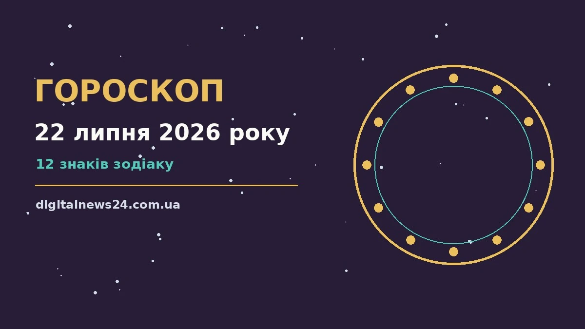 Гороскоп на 22 липня 2026 року: робота, фінанси, кохання і корисні звички