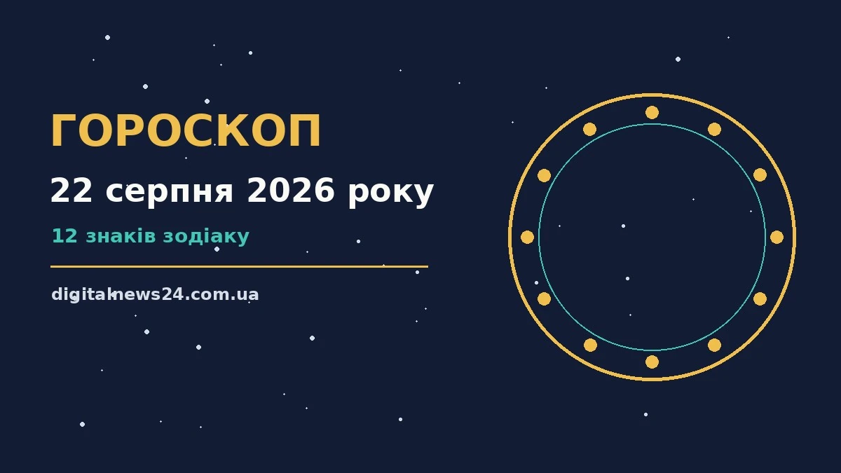 Астрологічний гороскоп на 22 серпня 2026 року для дванадцяти знаків Зодіаку