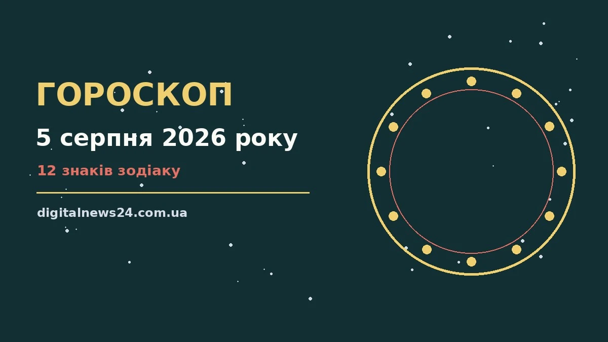 Зодіакальний фон із м'яким світлом для гороскопу на 5 серпня 2026 року