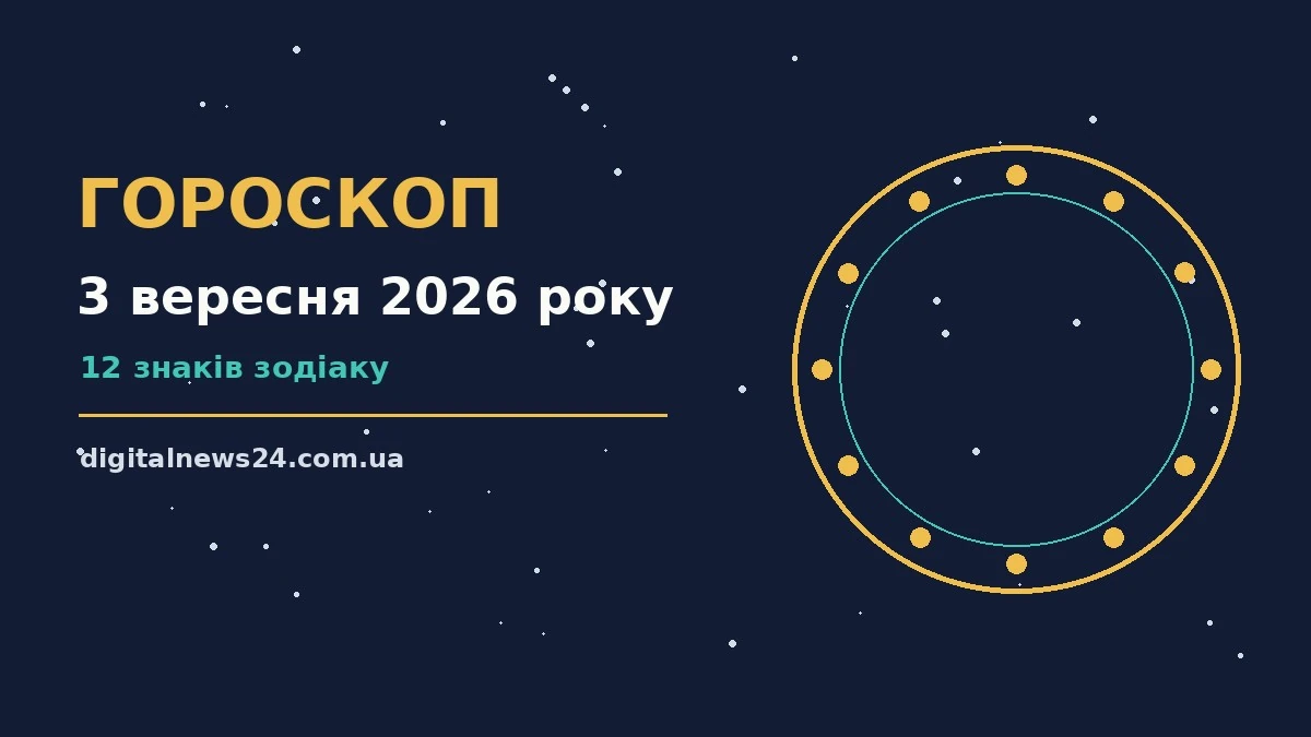 Астрологічний гороскоп на 3 вересня 2026 року, зодіакальний знак та записник із планами на день